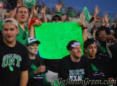 UNT Students w/Sign - Rice 2