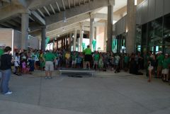 Coach Mac Draws a Crowd at UNT Stadium Opening 2011