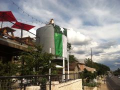 Mean Green Flag Flying Proudly at The Silo