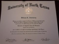 Will Atterberrry's UNT Diploma
