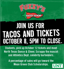Fuzzy's Tacos Promotion on October 8th, 2013 5PM to Close