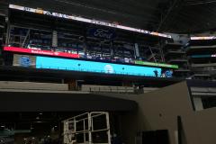 Wider angle of UNT banner ad at AT&T Stadium
